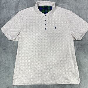 William Murray Golf Polo Shirt Men's Size Small Performance Biege Gray